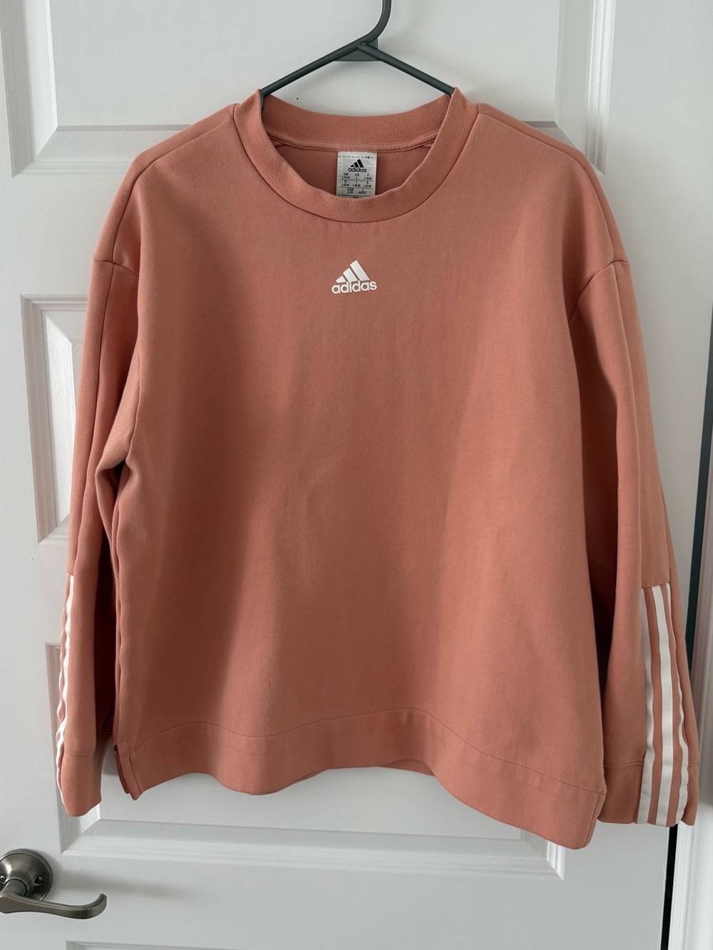 adidas Crewneck Sweatshirt in Dusty Rose with White Logo